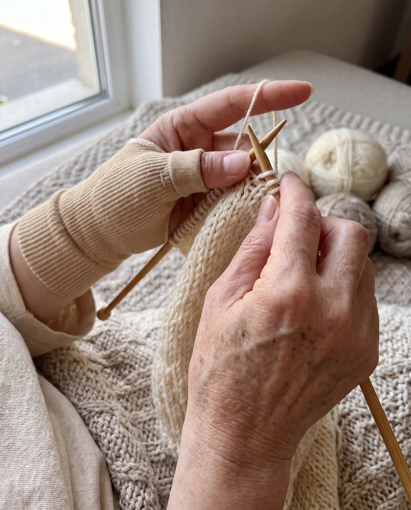 Diane R. using the Thumb Stabilizer